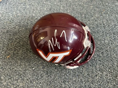 L@@K Michael Vick Signed Virginia Tech Mini Helmet Autographed BAS - Image 1 of 3