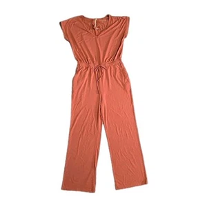 Soft Surroundings Romper Women's Medium Orange Pantsuit Jumpsuit One Piece - Picture 1 of 12