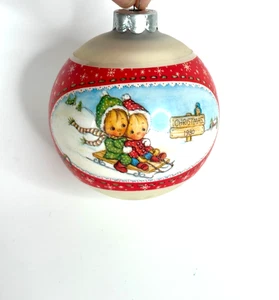 VTG Hallmark BETSEY CLARK 1980 Christmas Ornament Joy in the Air Love Everywhere - Picture 1 of 4