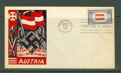 USA #919 KOREA FLAG OVER RUN COUNTRIES STAEHLE CACHET UNADDRESSED FDC - Image 1 of 2