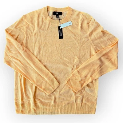 NUEVO Suéter Banana Republic Para Hombres L 100% Mezcla de Cachemira Cuello Redondo - Amarillo Claro Foto 1 de 3