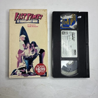Fast Times at Ridgemont High VHS 1986 Sean Penn MCA Release 80's Comedy Movie - Image 1 of 2