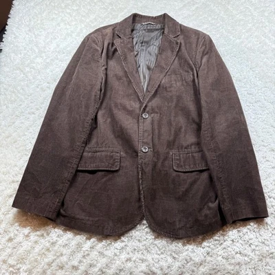 Blazer Old Navy Para Hombre Mediano Marrón Pana Botón Chaqueta Y2K Preppy De Colección Foto 1 de 4