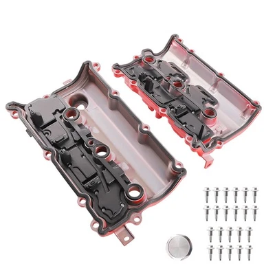 Par de cubiertas y juntas de válvula de motor de aluminio para Infiniti QX50 QX70 3,7 L 2014-2017 Foto 1 de 4