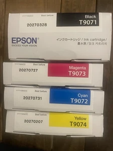 4 Cartouches d'encre Epson Neuves T9071 / T9072 / T9073 / T9074 - Zdjęcie 1 z 1