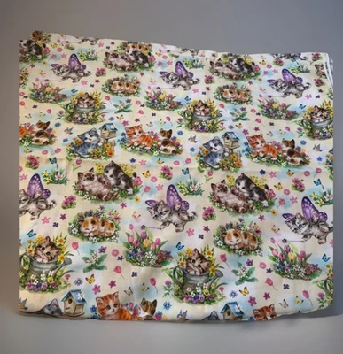 Adorable cotton fabric”Daydream Kittens “ (2 Yardsx44’wide) - Image 1 of 4