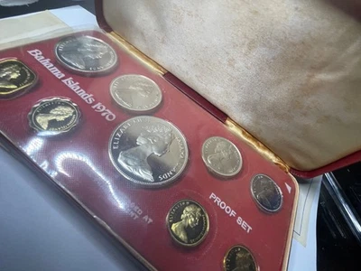 1970 Bahamas  2.87 oz ASW  Silver Proof Set Franklin Mint Lower Mintage 22827 - Image 1 of 4