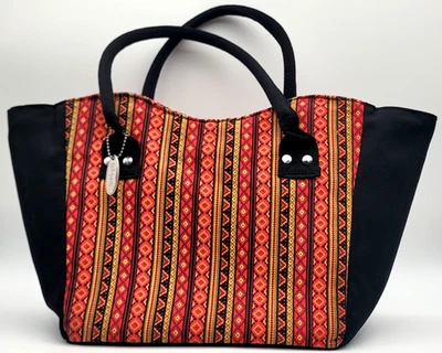 Fit & Fresh 2011 Insulated Lunch Tote Bag Orange Black Geometric Pattern NWOT - Image 1 of 4