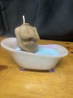 Perfect Bathroom Resin Bathtub “butt Naked & Banana” Scented 2 Wick Candle