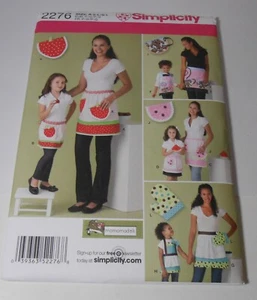2276 Simplicity Mother Daughter Novelty Apron Potholders Sewing Pattern 4 Views - Picture 1 of 2