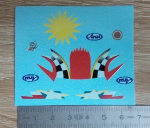 decal casque arai moto gp 1/12 éme Kevin Schwantz minichamps tamiya - Imagen 1 de 1