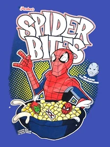 Rare Vintage Replica Parker Spider Bites Cereal Men 3XL T-Shirt Spiderman Marvel - Bild 1 von 5