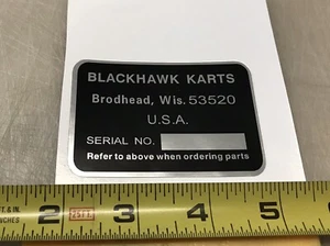 Calcomanía de kart Blackhawk Black Hawk EmmickMcCulloch margay invaser - Imagen 1 de 1