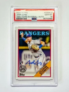2023 Topps Josh Jung 1988 Topps Auto PSA 10 Gem Mint #88BAJJ RC Rookie - Picture 1 of 1