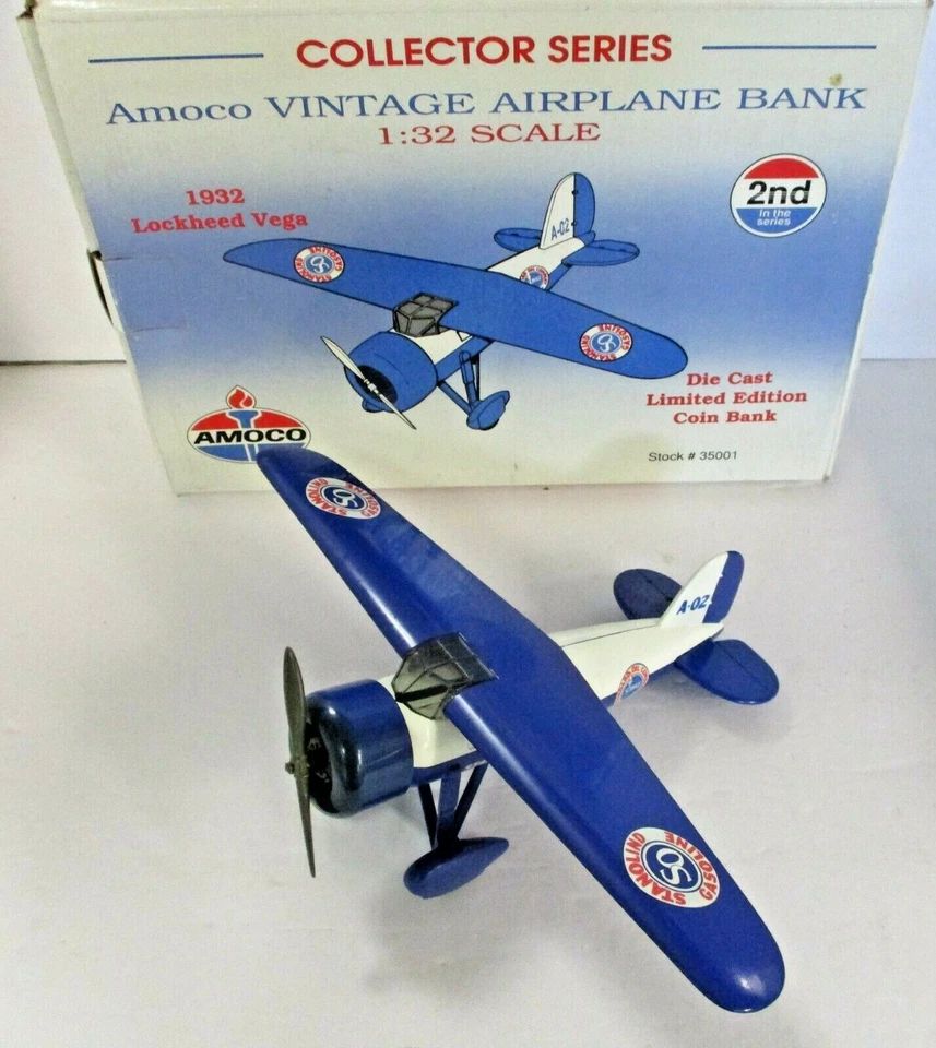 收藏系列 1/32 比例 AMOCO 复古飞机银行物品编号 35001 — 第 1/1 张图片