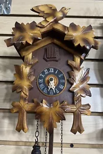 Deutscher Kuckuck-One Day-Hubert Herr arbeitende antike Wanduhr - Bild 1 von 3