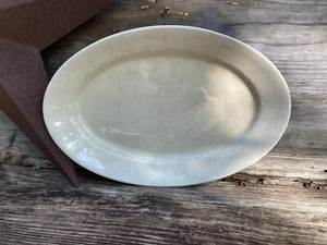 Vintage chunky heavily stained & crazed ironstone platter - Picture 1 of 7