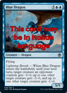 MTG 4x BLUE DRAGON EXC - DRAGO BLU - AFR - MAGIC - Picture 1 of 1