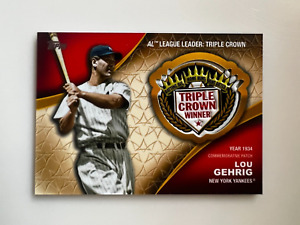 2023 Topps Series 2 #CA-LG Lou Gehrig CROWNING ACHIEVEMENTS PATCH RELIC Yankees