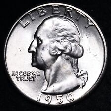 1950-D Washington Silver Quarter GEM BU *UNCIRCULATED* MS E197 XCF