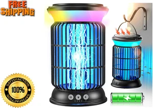 Solar Bug Zapper Outdoor, 4-In-1 Rechargeable Mosquito Zapper with 6000Mah Batte - Picture 1 of 24