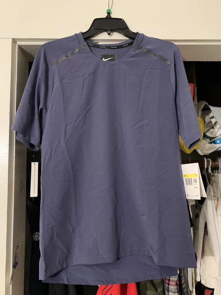 Nike Tech Pack Short Sleeve Running Top Shirt Purple Bv5713-557 Men’s S