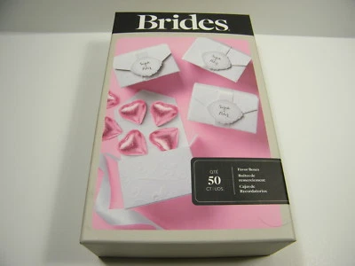 Kit de caja de favoritos con patrón blanco BRIDES® (cajas, cintas y etiquetas imprimibles) Foto 1 de 3