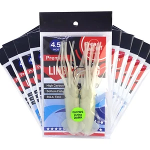 10pks 4.5" Fishing Ling Cod Rig Twin Bulb Squid Lingcod Rockfish Lure Glow @US - Picture 1 of 6