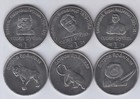 WRANGEL ISLANDS (RUSSIA) Set 3x 1 Ruble 2021, unusual coinage Ø31mm