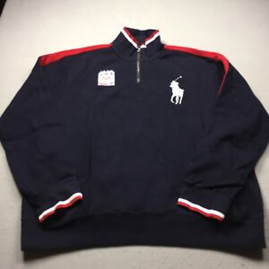 Polo Ralph Lauren Sweater Mens 2XL Blue Red White Olympic 2010 Vancouver Logo
