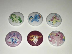 1" SET OF 6 MY LITTLE PONY LAPEL BADGE BUTTON PINS PINBACK [P159] - Bild 1 von 2