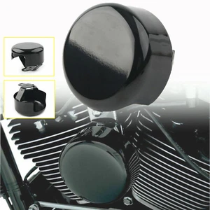 Gloss Black Round Horn Cover For Harley Road King Softail Sportster 1200 XLH1200 - Picture 1 of 12