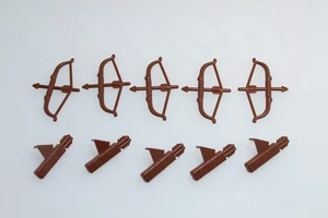 Lego Mini Figur Langbogen mit Pfeil rotbraun Menge 5 mit Köcher NEU - Bild 1 von 3