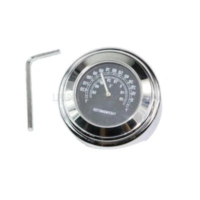 Termómetro cromado 7/8" 1" para Kawasaki Vulcan VN 1500 1600 Classic Mean Streak Foto 1 de 2