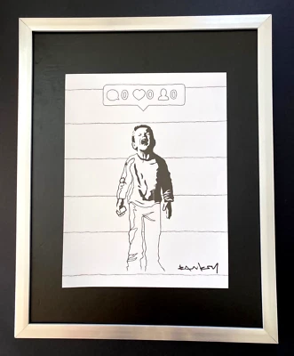 BANKSY + IMPRESIÓN FIRMADA "SIN SEGUIDORES" ENMARCADA + ¡CÓMPRALO AHORA! Foto 1 de 4