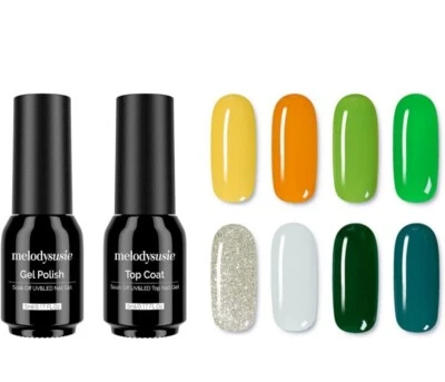 Juego de esmalte de uñas en gel. Nuevo en caja. Kit de 9 piezas.   Varios colores.  Tonos verdes Foto 1 de 3