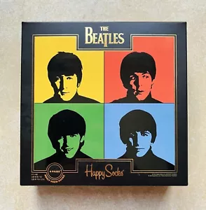 The Beatles x Happy Socks Gift Set 4x pairs of adult socks (7.5-11.5 unisex) - Picture 1 of 8