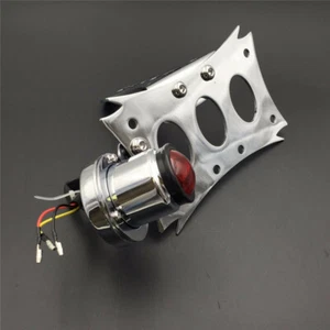 Motorcycle Chrome License Bracket Tail Light For Harley Bobber Chopper - Picture 1 of 7