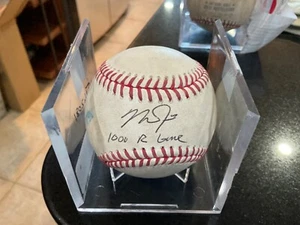 Mike Trout Signed/Inscribed 1000 R Game Game used ball MLB Holo/MLB authentic - Picture 1 of 3