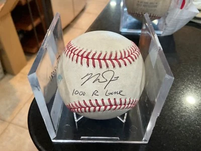Mike Trout Signed/Inscribed 1000 R Game Game used ball MLB Holo/MLB authentic - Image 1 of 3