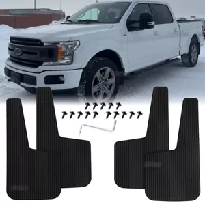Para Ford F-150 F-250 F-350 4 piezas guardabarros guardabarros guardabarros goma - Imagen 1 de 14