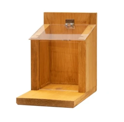 Futterhaus Holz Futterstation Eichhörnchen-Futterspender für Nüsse Imprägniert - Bild 1 von 4