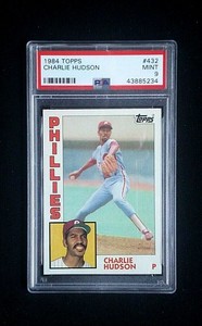 1984 Topps Baseball Charlie Hudson Card #432 PSA Graded 9 Mint