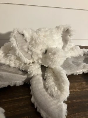 Mary Meyer 14" AFRIQUE ELEPHANT Plush White Gray Lovey Chubby Fluffy Soft - Image 1 of 4