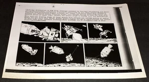 APOLLO 11 1969 LUNAR MODULE NASA DRAWINGS ORIGINAL GLOSSY ARCHIVAL WIRE PHOTO - Bild 1 von 1