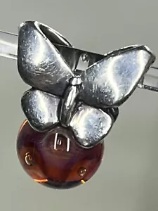 Trollbeads Farfalla estiva Sterling 925 LAA Sunburst Bud Beads (1570) - Foto 1 di 10