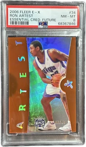 2006 Fleer E-X Essential Credentials Future Ron Artest #34 PSA 8 NM-MT POP 2 /47 - Picture 1 of 2