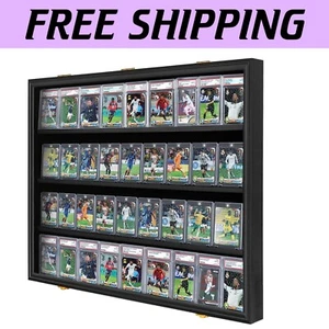 Elegant Lockable Trading Card Display Case - Perfect for Sports Memorabilia - Picture 1 of 9