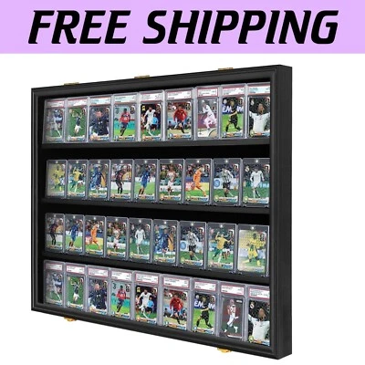 Elegant Lockable Trading Card Display Case - Perfect for Sports Memorabilia - Image 1 of 4