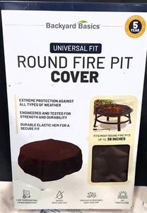 Backyard Basics Universal 38" Firepit Cover 5 Year Warranty - Picture 1 of 5